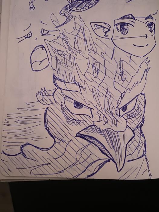 rooster fighter fan art warm up
